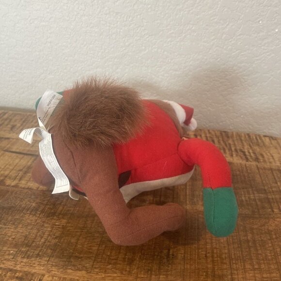 Vintage Looney Tunes Plush Tazmanian Devil Taz Stuffed Animal Santa Christmas 8" - Picture 6 of 9